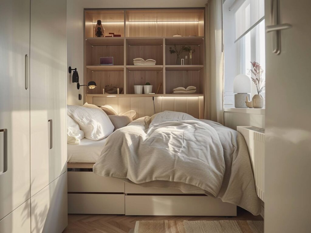 Jak zaplanować przestrzeń przechowywania w małej sypialni