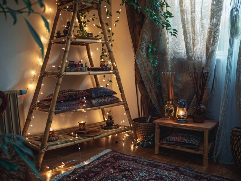 Jakie półki najlepiej pasują do małych przestrzeni w stylu boho