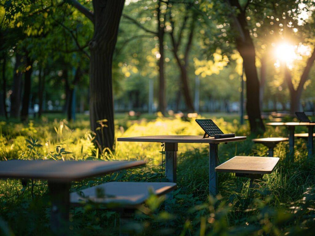 jakie oświetlenie LED wybrać do przestrzeni coworkingowych na świeżym powietrzu