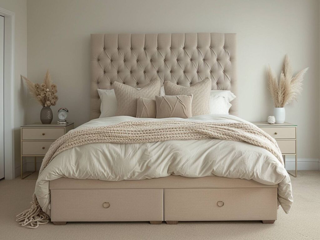 10 inspiracji na urządzenie sypialni z łóżkami z funkcją przechowywania