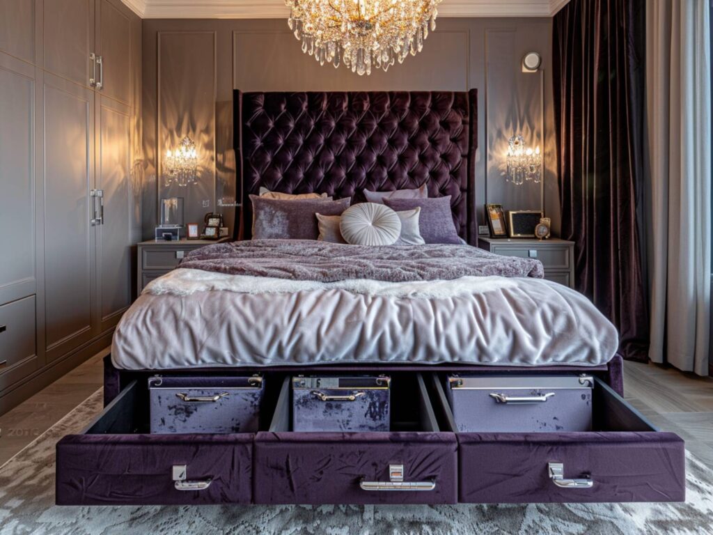 10 inspiracji na urządzenie sypialni z łóżkami z funkcją przechowywania