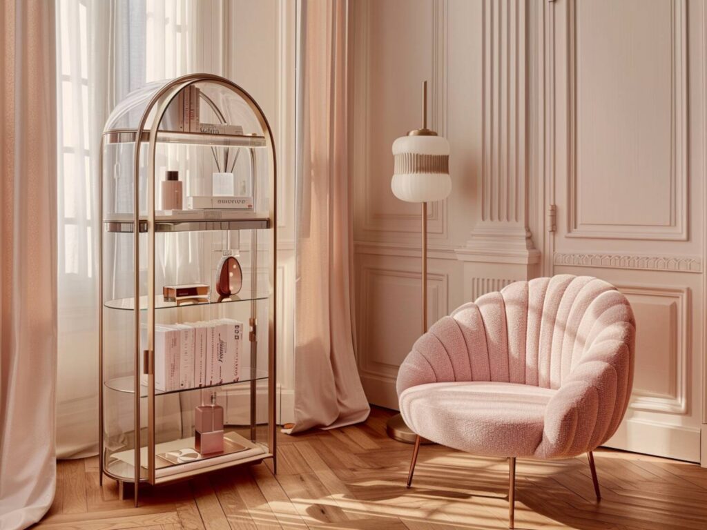 Jak wybrać regały do salonu w stylu glamour
