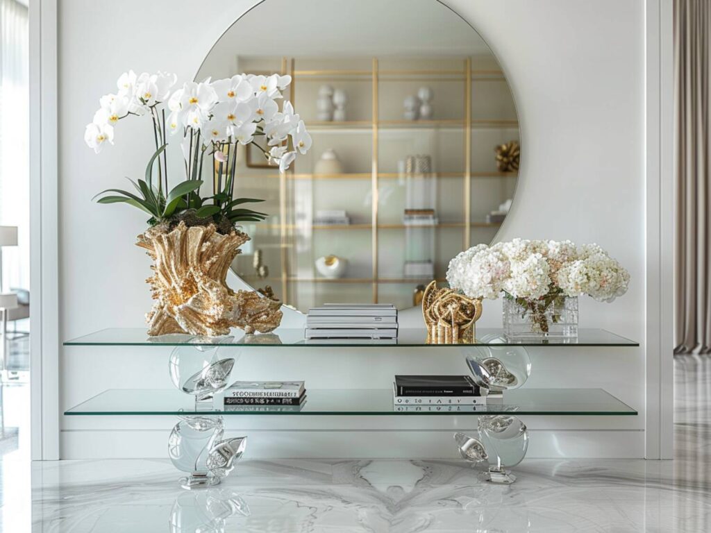 Jak wybrać regały do salonu w stylu glamour