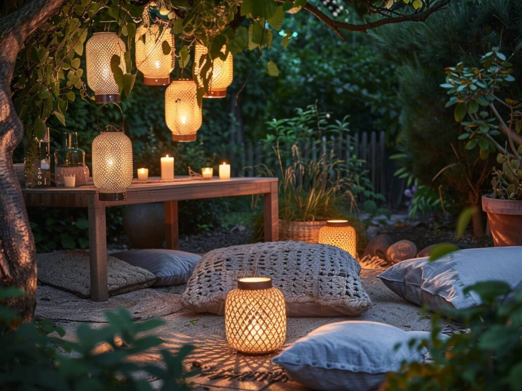 Jak zaaranżować ogród w stylu boho z lampami LED w naturalnych odcieniach
