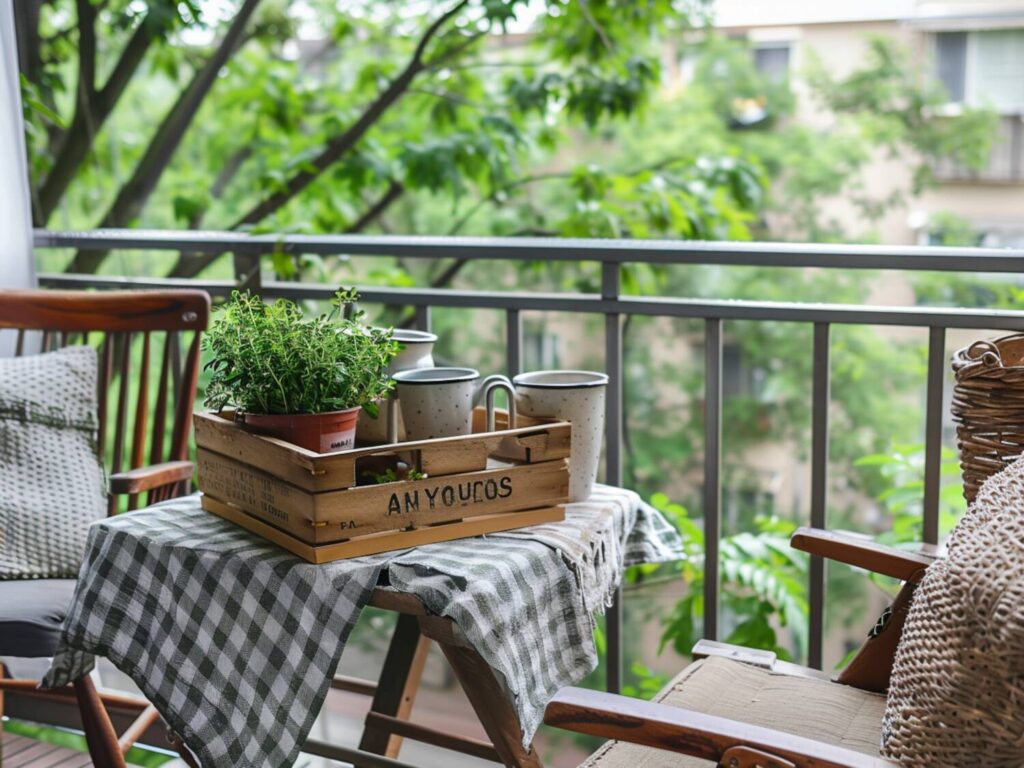 10 inspiracji na urządzenie balkonu z dodatkami w stylu rustykalnym