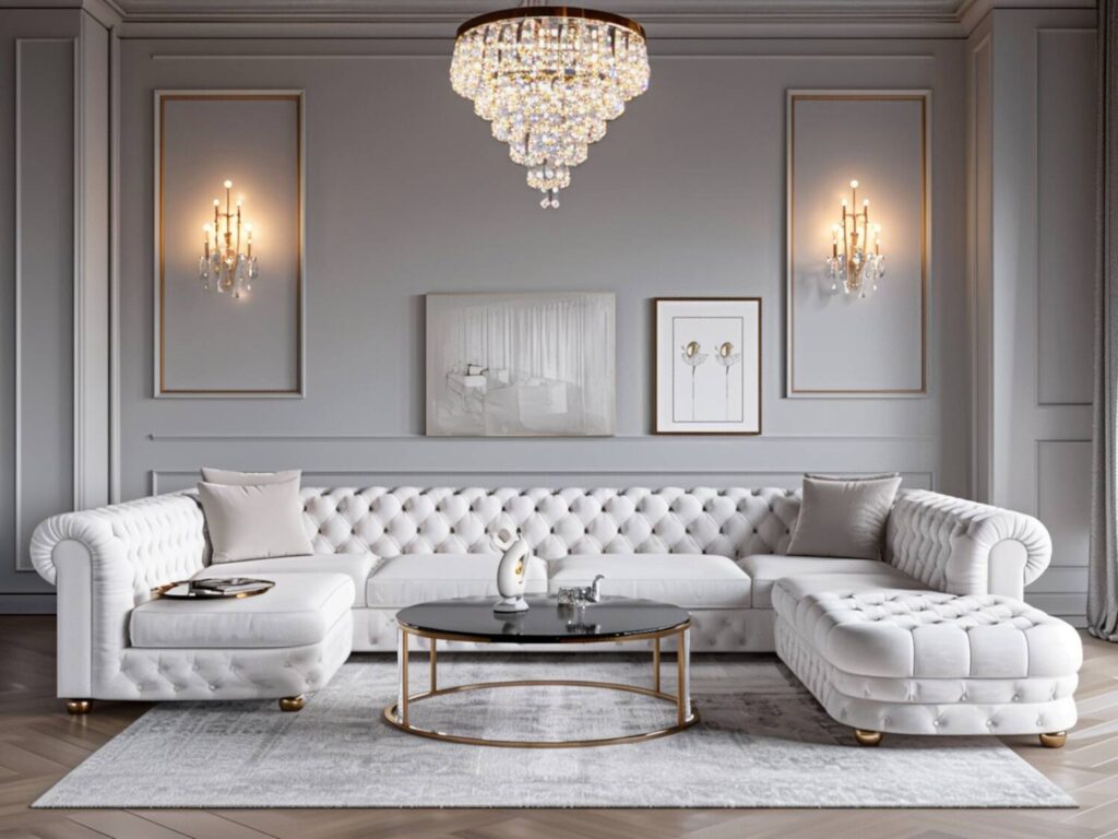 Najlepsze sofy narożne w stylu glamour