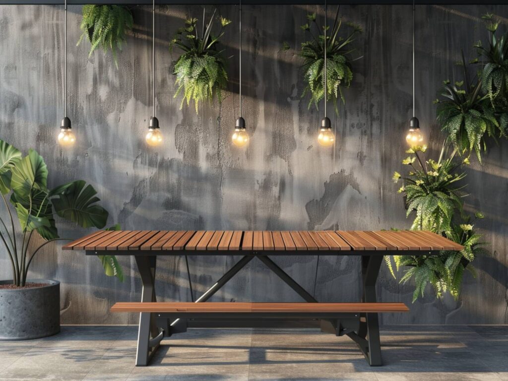 Najlepsze stoły ogrodowe z funkcją rozkładania w stylu loftowym.