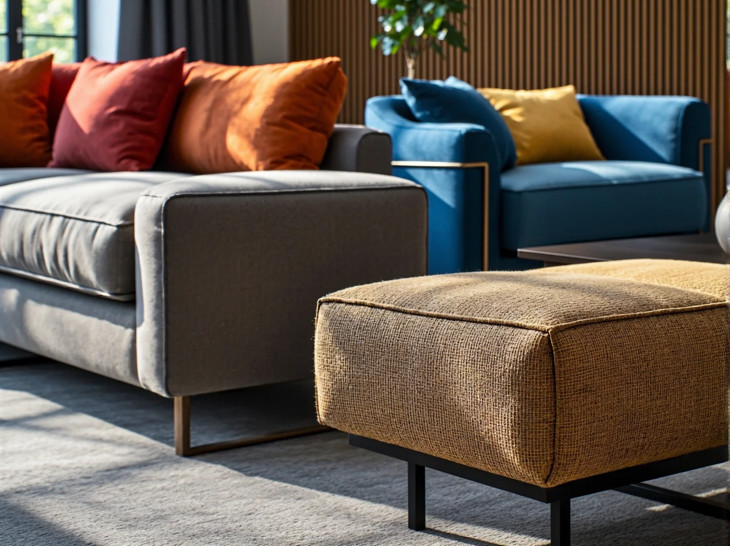 Złote dodatki i czarne meble tworzące eleganckie wnętrze w stylu glamour