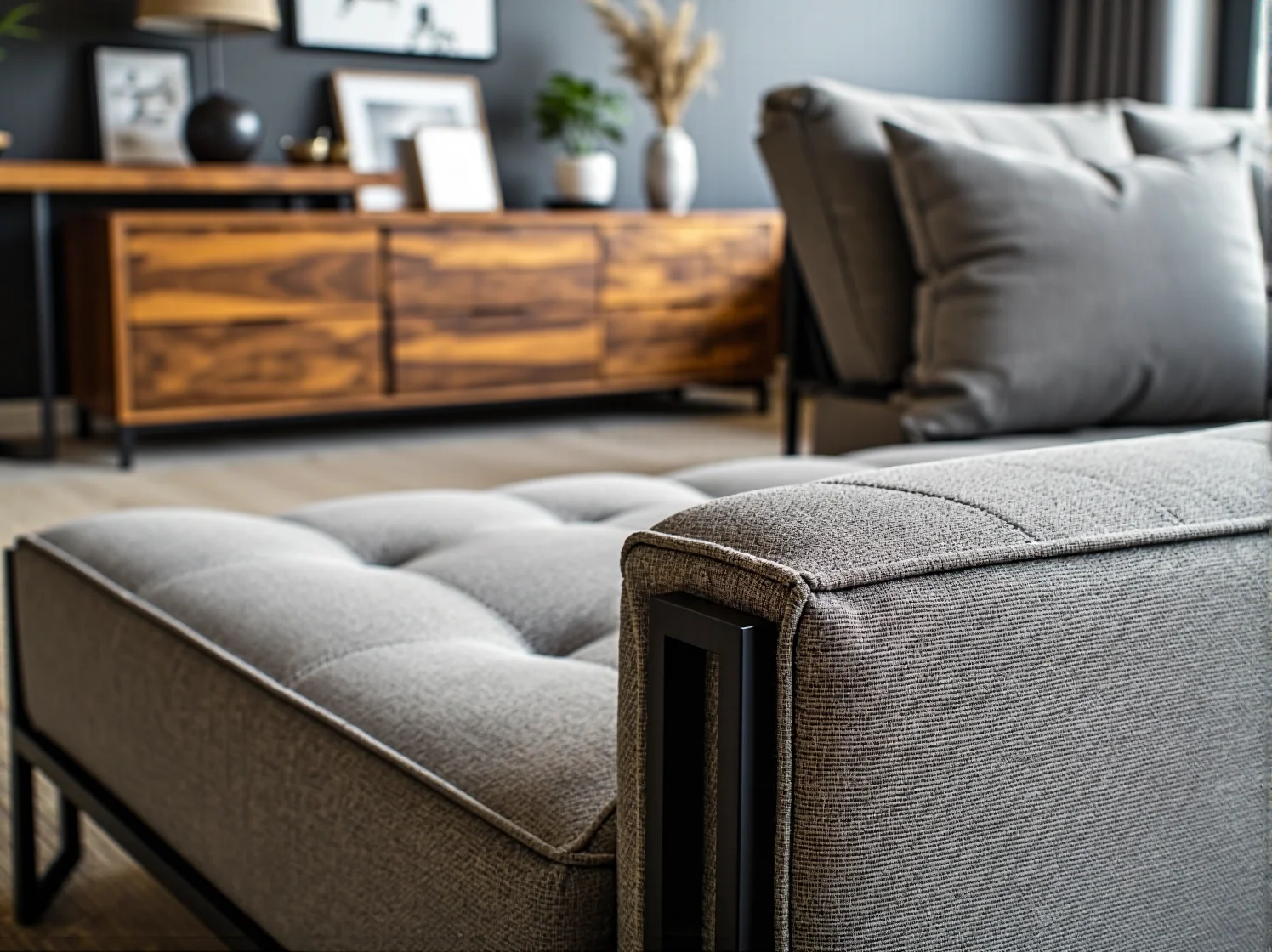 Połączenie metalu i drewna z odzysku w ekologicznym wnętrzu