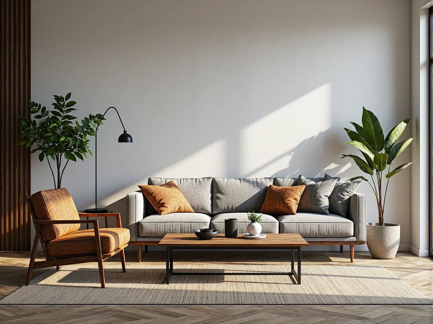 Nowoczesna sofa trzyosobowa szara z poduszkami dekoracyjnymi