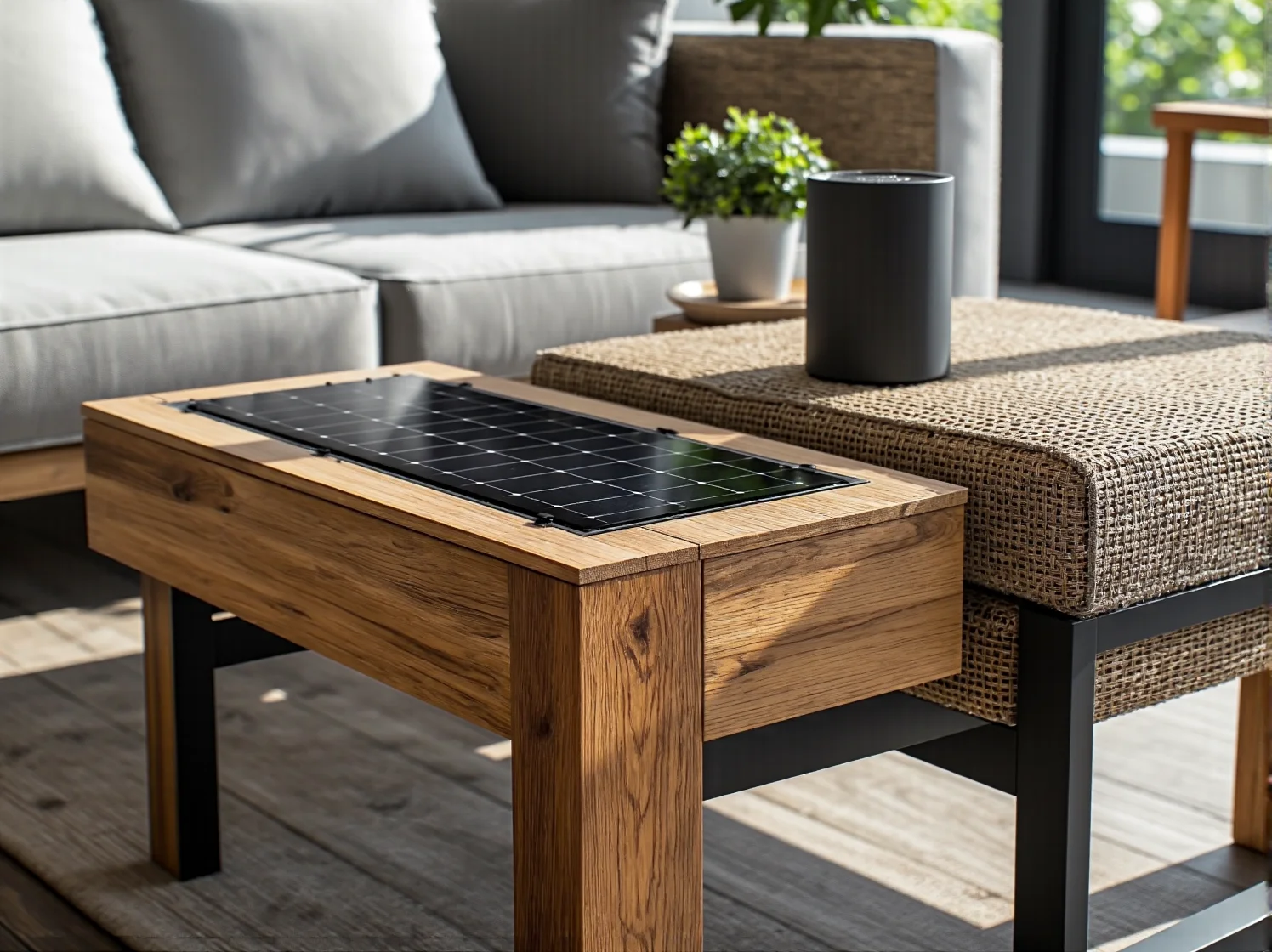 Nowoczesne lampy solarne w ogrodzie przy domu energooszczędnym