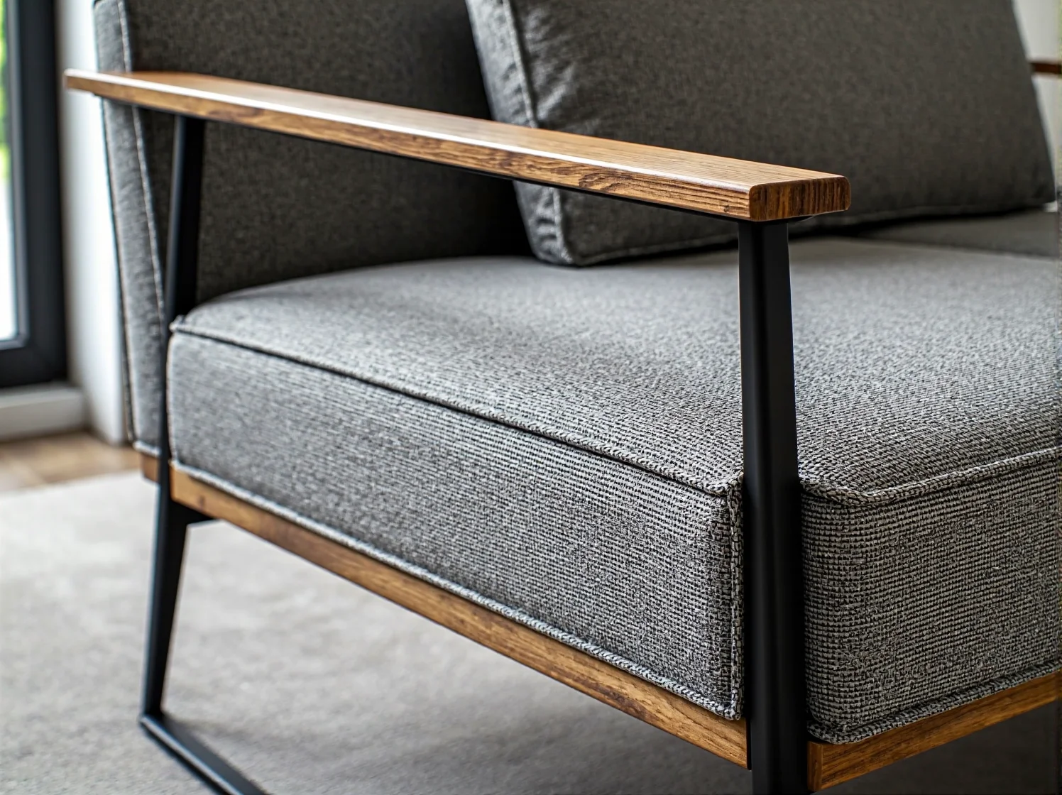 Szara sofa modułowa z funkcją spania idealna do kawalerki