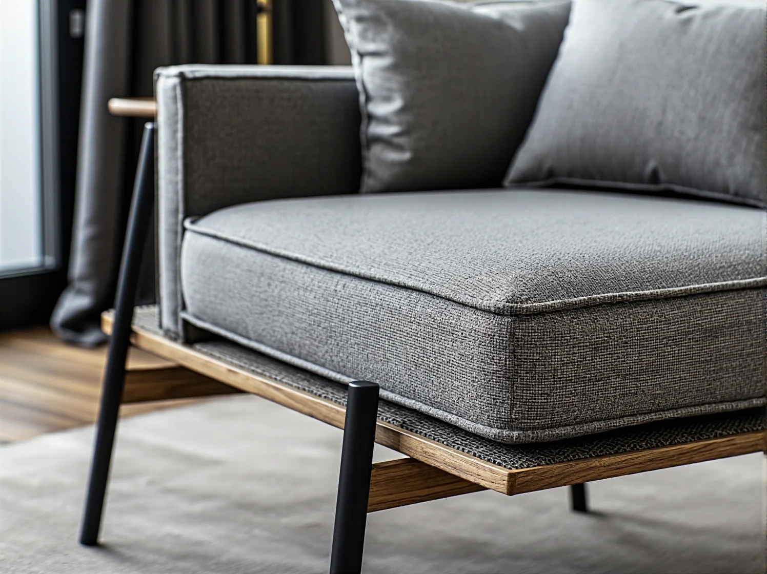 Szklany stolik kawowy w małym wnętrzu nadający lekkości i stylu.