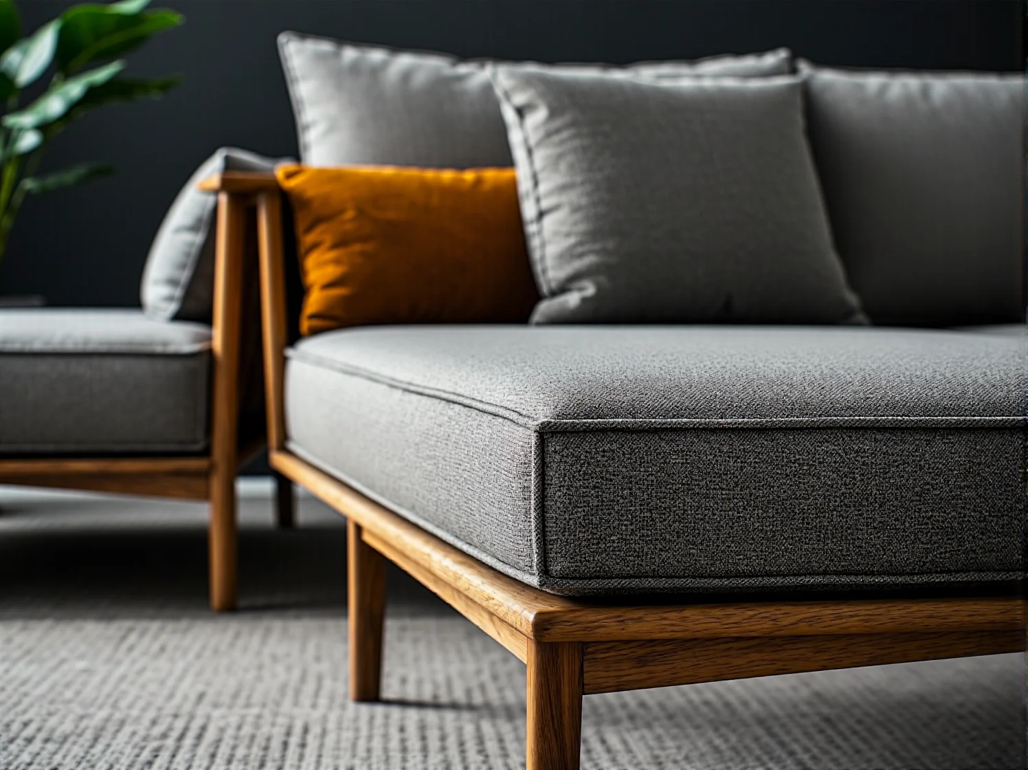 Nowoczesny zestaw wypoczynkowy do ogrodu, odporny na warunki atmosferyczne.