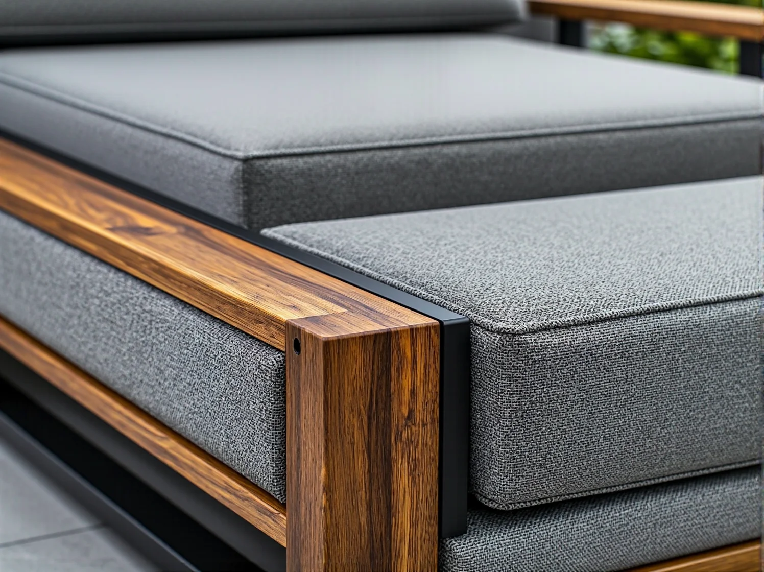 Dwa wygodne leżaki ogrodowe na trawiastej polanie przy brzegu jeziora. Relaks z widokiem na naturę.